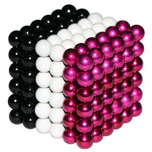 Buckyballs Black White Pink