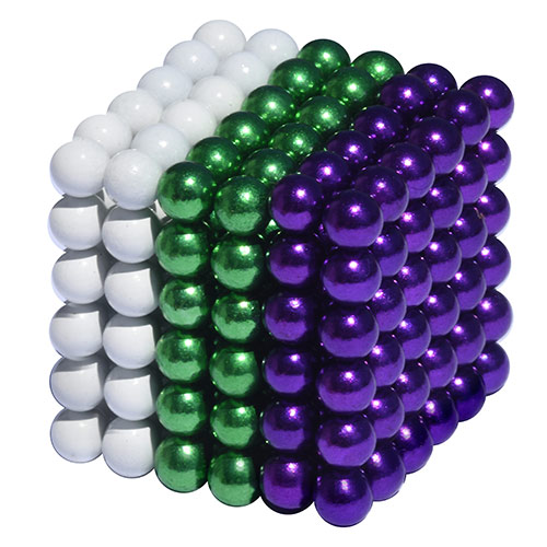 Buckyballs White Green Violet